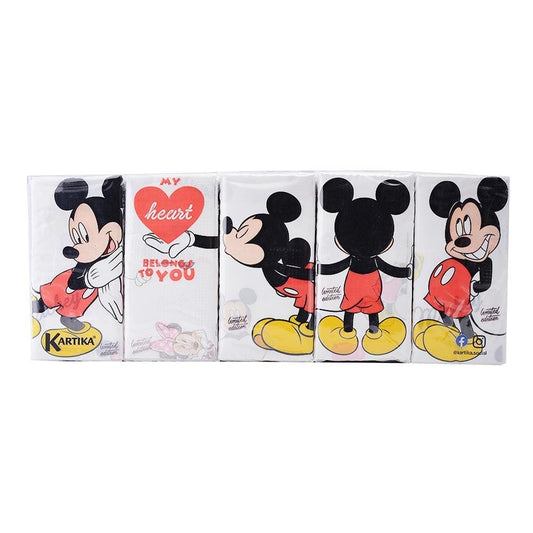 World Cart Mickey & Minnie Handkerchiefs Tissue 10x9cm, Pack of 10 - My Heart