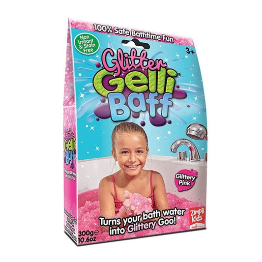 Zimpli Kids Glitter Gelli Baff - وردي لامع - 300 جم