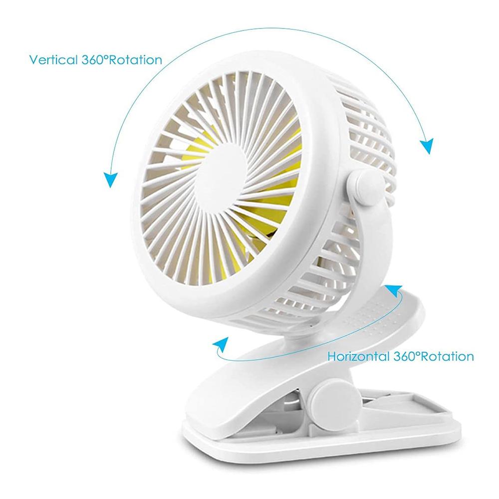 Mamas First Mini Fan Clip - White