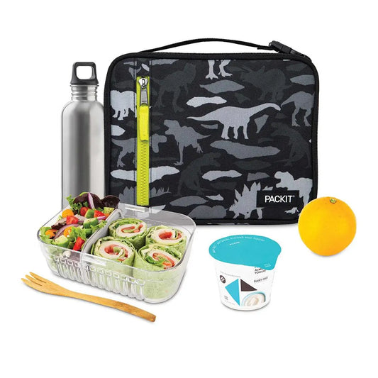 PackIt Freezable Classic Lunch Bag - Dino Camo Charcoal PackIt