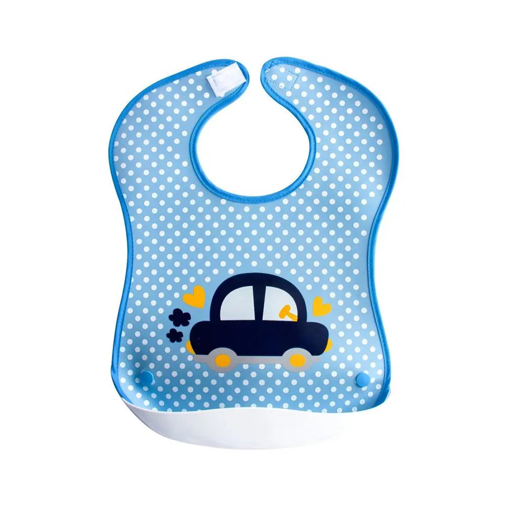 Sevi Bebe Bib With Plastic Pocket - Car (8-18 Months) Sevi Bebe