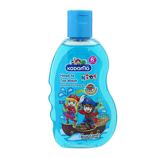 Kodomo Kids Head to Toe Wash for Kids 200 ml - Blue Candy