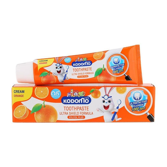 Kodomo Ultra Shield Cream معجون أسنان 65 جرام برتقالي - 6 شهور +