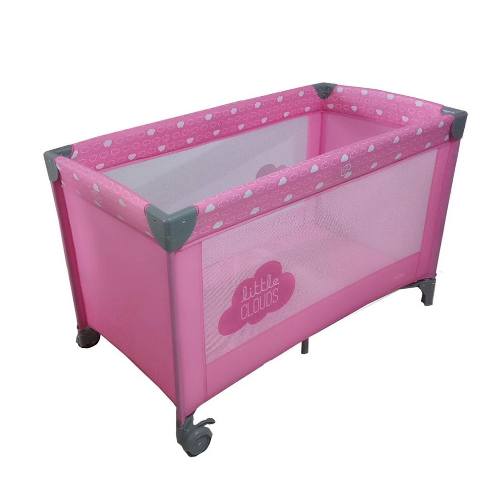 Olmitos Travel Cot Basic L Cloud Pink CF