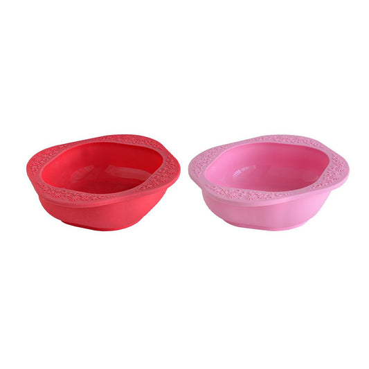 Marcus & Marcus Silicone 2 Bowls Red & Pink