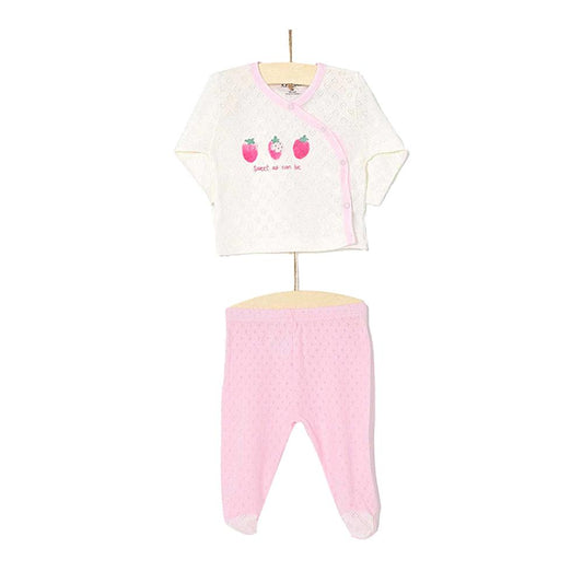 Aziz Bebe Baby Double Set strawberry print - Pink