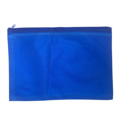 Waterproof Folder Zipper Bag, Blue