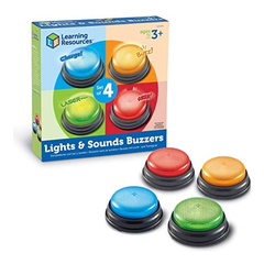 Learning Resources - Lights And Sounds Buzzers (Set of 4)  - 3 years+