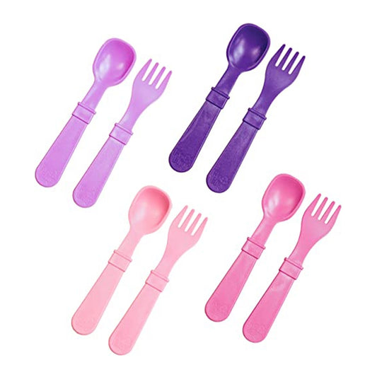 Replay Packaged Spoons & Forks - Bright Pink/Purple/Blush