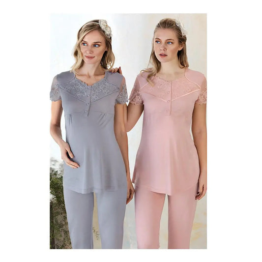 FC Fantasy 1181 Maternity Pyjamas Set, Pink Fc Fantasy