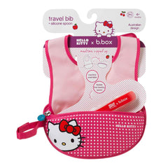 B.Box Hello Kitty Travel Bib + Spoon -  Pop Star