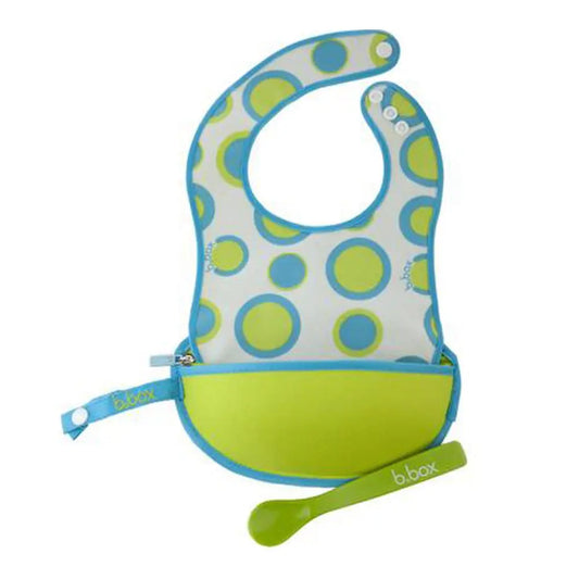 B.Box Travel Bib + Spoon - Retro Circles B.Box