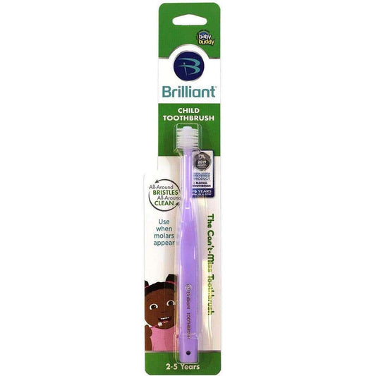 Baby Buddy Brilliant Child Toothbrush - Lilac -  (2 to 5 Years)
