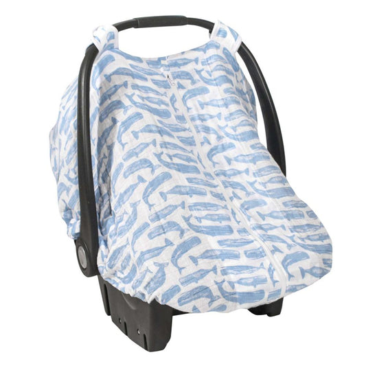 Bebe Au Lait Muslin Car Seat Cover -  Moby - Mama's First