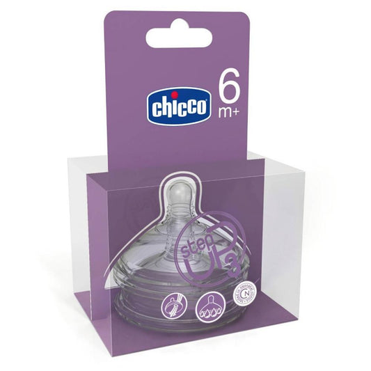 Chicco Bottle Nipple Step Up 3 Fast flow -( 6 Month+)