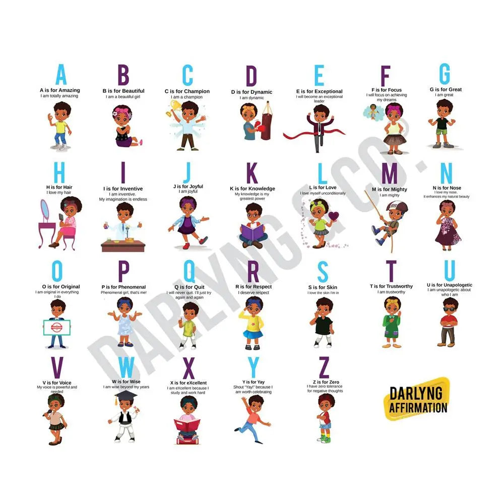 Darlyng & Co Kids Room Wall Stickers ABC Darlyng & Co