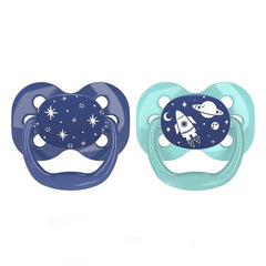 Dr Browns Advantage Pacifier - Stage 1 :(0-6 Months) , Blue Space, 2-Pack