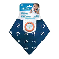 Dr Browns Bandana Bib with Teether Anchors - Blue