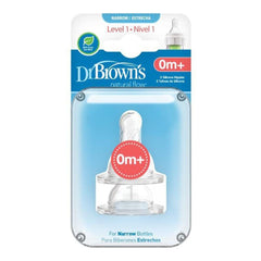 Dr Browns Silicone Narrow-Neck "Options" Nipple - Pack of 2