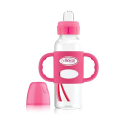 Dr Browns PP Narrow Options+ Sippy Spout Bottle with Silicone Handles, ( 250 ml)- Pink