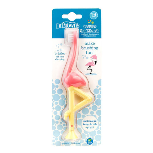Dr Browns Toddler Toothbrush - 1-4 Years - Flamingo