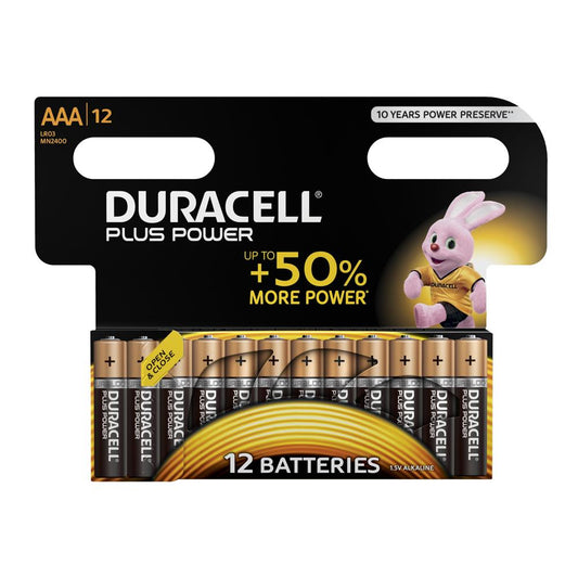 Duracell AAA Battery Monet 50٪ طاقة أطول - عبوة من 12