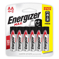 Energizer AA Batteries - 4+2 Max