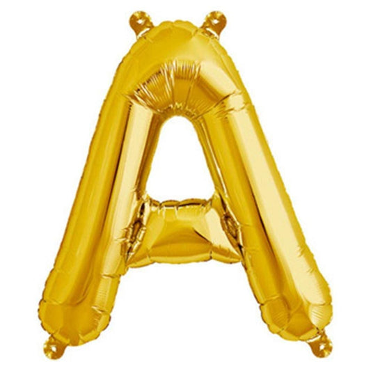 Gold Foil Balloons Alphabet Letters, not inflated