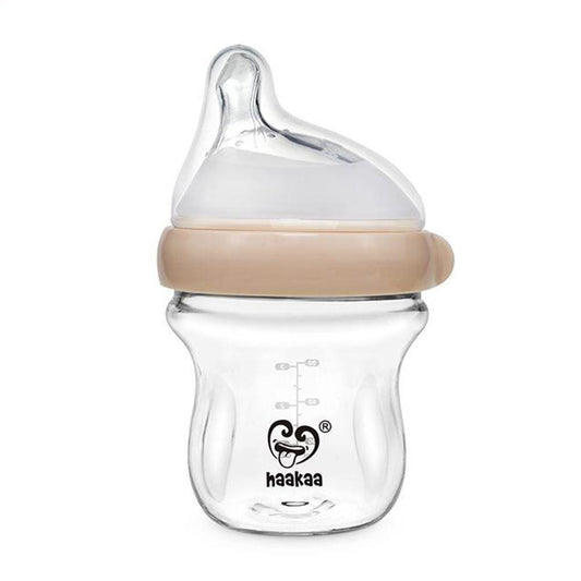 Haakaa Generation 3 Glass Baby Bottle, (90ml) - Peach