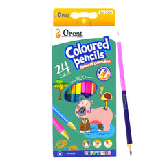Happy Kids Coloured Pencils Animal Paradise, 24 Duo Colors