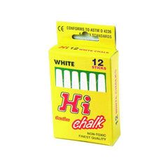 Hi non toxic White chalk, 12 pieces