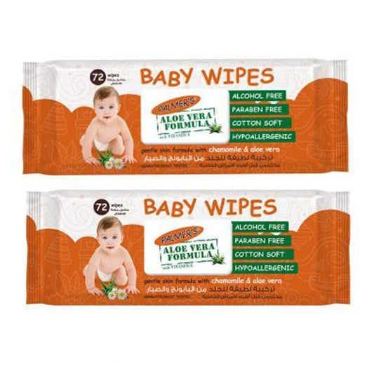 Palmers Baby Wipes - Twin Pack of 72
