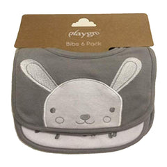 Playgro Bunny Bibs - Grey