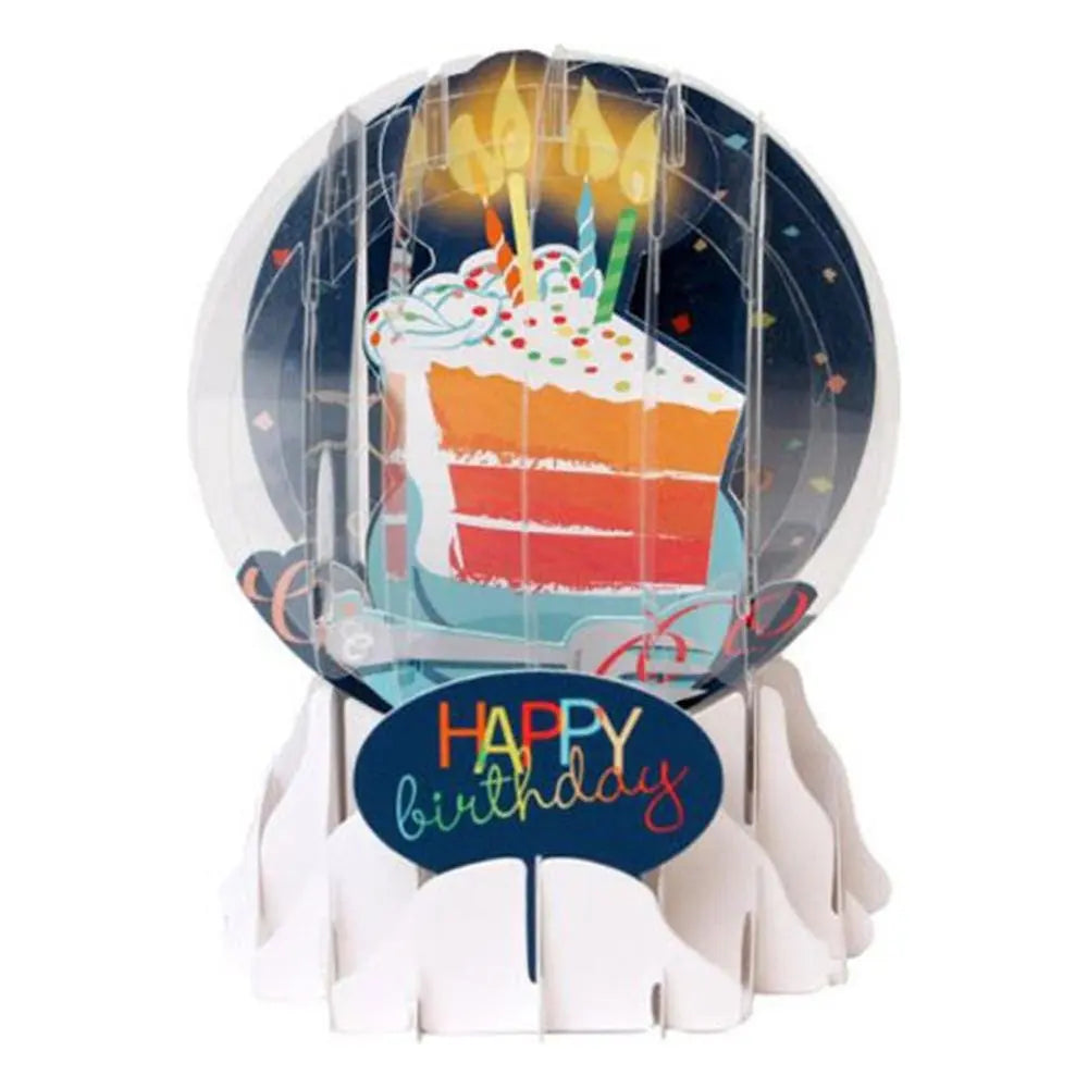 Pop Up 3D Birthday Card Big Slice of Cake Up With Paper