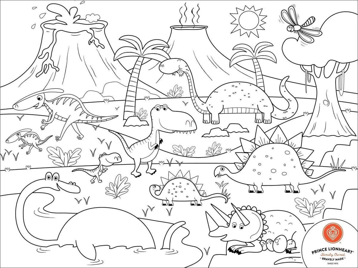 Prince Lionheart Colour & Draw Placemat Dino Prince LionHeart