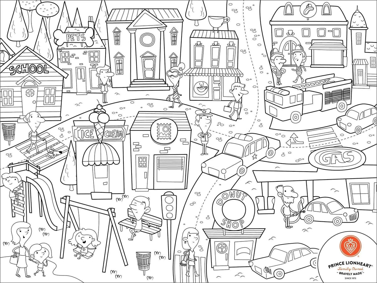 Prince Lionheart Colour & Draw Placemat - City Prince LionHeart