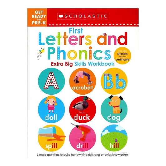 Scholastic Early Learners: First Letters and Phonics Get Ready for Pre-K Workbook