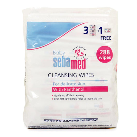 Sebamed Baby Cleansing Wipes Extra Soft - Buy 3 Get 1 Free (Promo Pack )