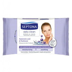 Septona Make Up Remover Wipes Hyaluronic Acid & Panthenol - Pack of 20