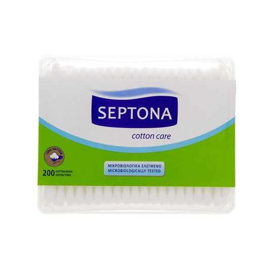 Septona Cotton Buds Flat Plastic Regular - Pack of  (200)