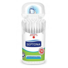 Septona Cotton Buds Pop Up Lid Travel Pack - Pack of (50)