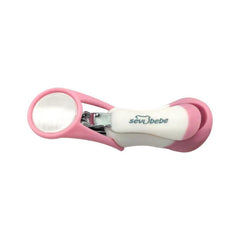 Sevi Bebe Baby Nail Clipper with Magnifier, Pink - 1 piece