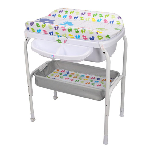 TheKiddoz 2 in 1 Changing Table with Bathtub - Tiny feet