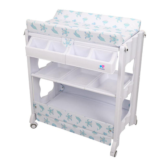 TheKiddoz 2 in 1 Changing Table with Bathtub, Sea World