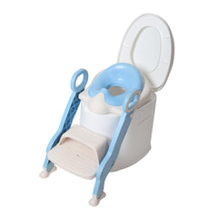 TheKiddoz Potty Toilet Seat with Step Stool Ladder, Blue
