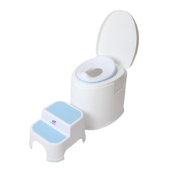 TheKiddoz Toilet Trainer Seat and Step Stool, Blue Set