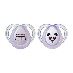 Tommee Tippee Anytime Soothers, 0-6 Months, Pack of 2 - Pink & Purple