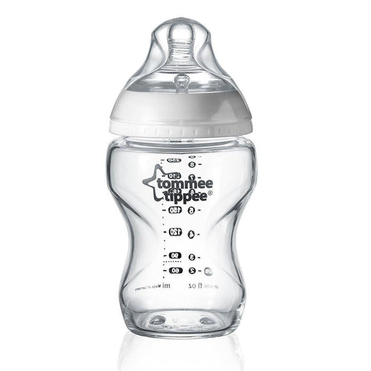 زجاجة الرضاعة الزجاجية كلوزر تو نيتشر من تومي تيبي (250 مل)