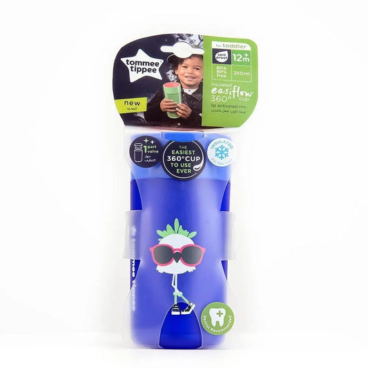 Tommee Tippee Insulated 360° Cup, Blue :(250 Ml) Tommee Tippee