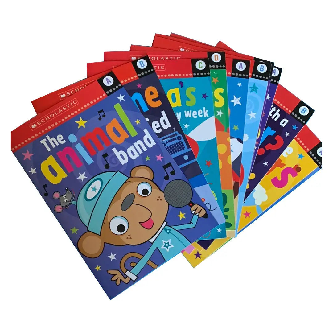 Scholastic Early Learners: Funny Furry Tales Kindergarten A-D Reader Box Set (includes 16 story books) Scholastic
